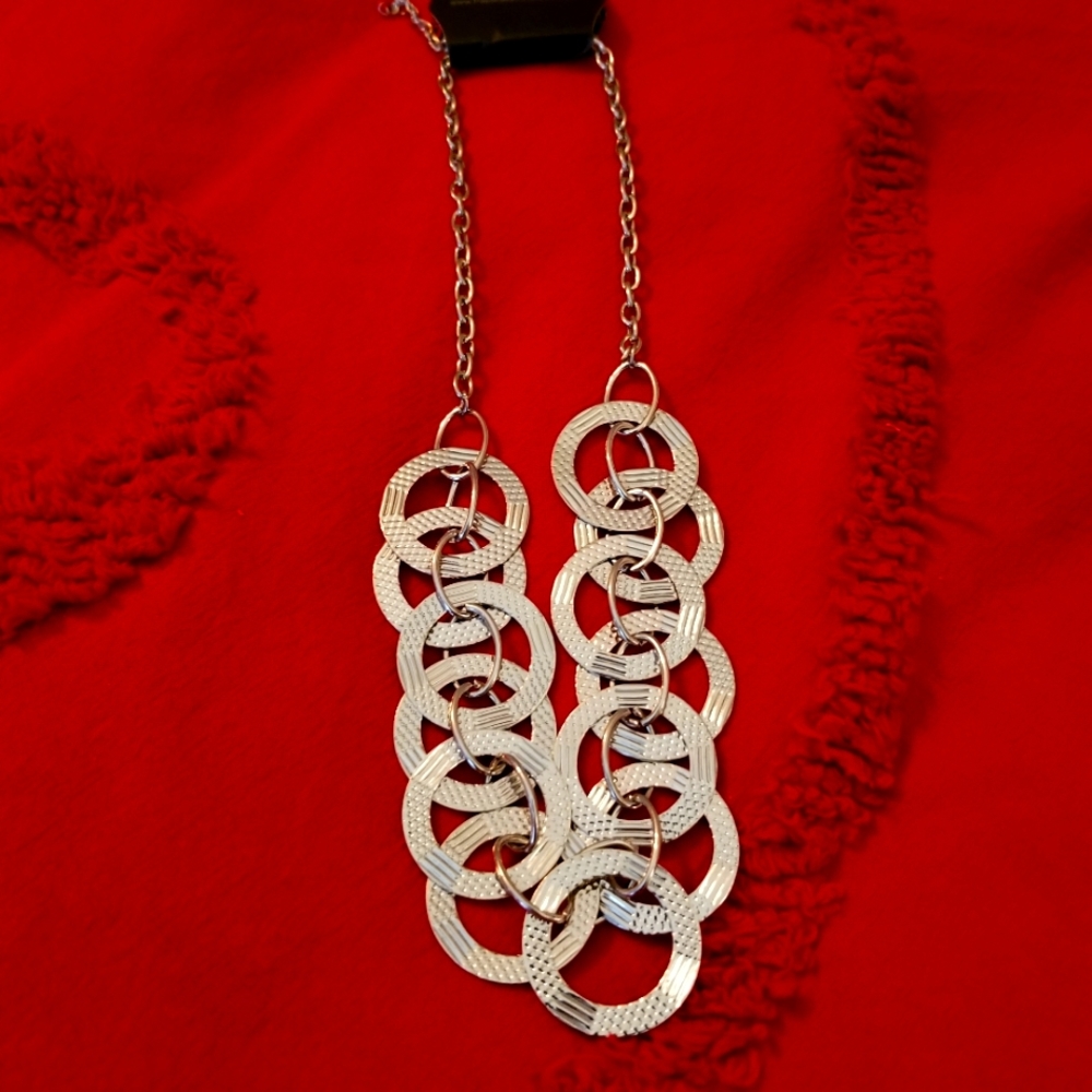 Unique lovely silver necklace
